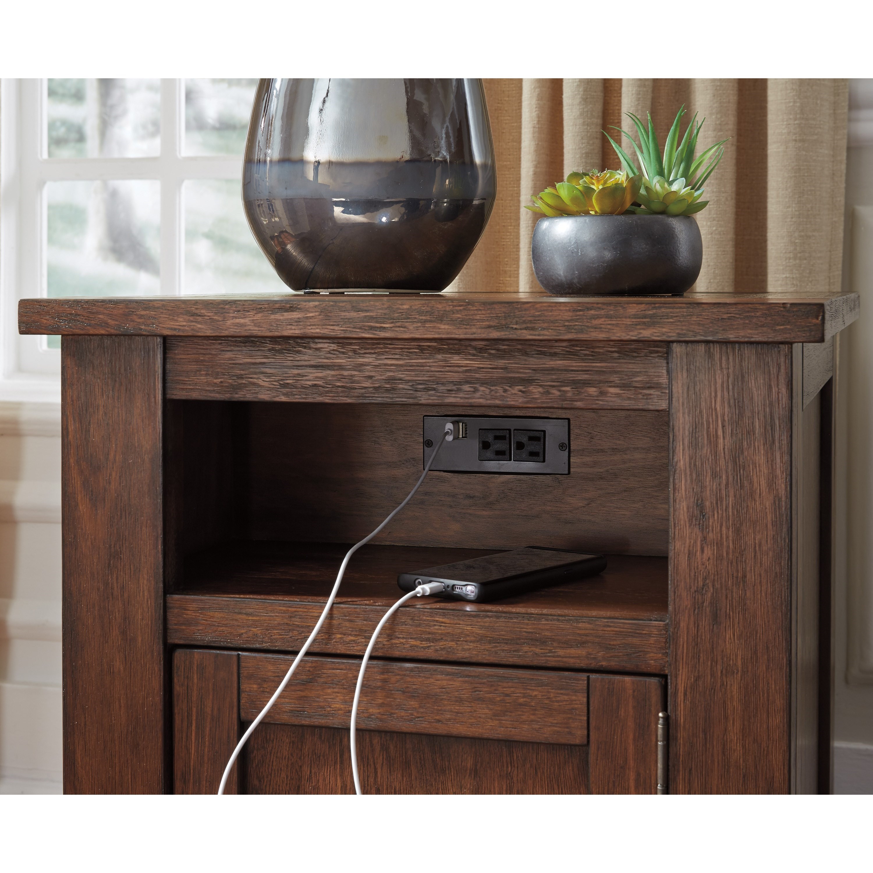 End tables outlet with charging ports